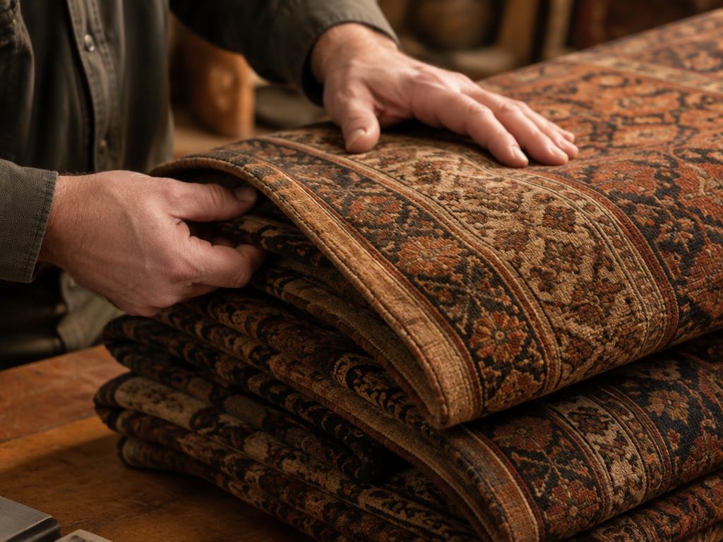 Examen d'un tapis pour rachat et estimation